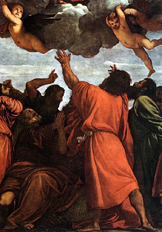 TIZIANO Vecellio Assumption of the Virgin (detail) rt France oil painting art